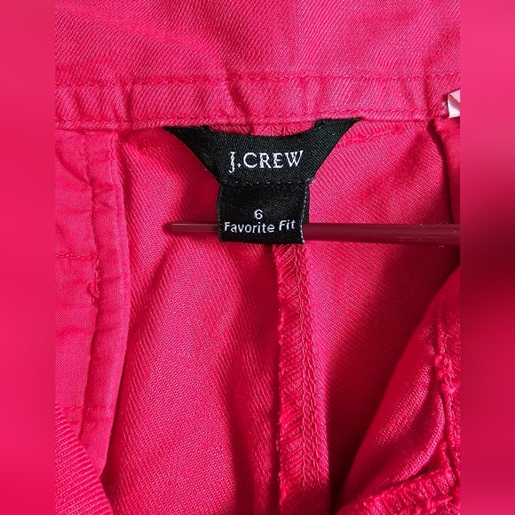 J. Crew Wide Leg Gaucho Cropped Pants, Coral, Linen Blend, Sz 6 - Picture 8 of 9